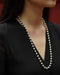 Single Line Round Silver Necklace